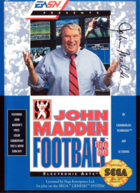John Madden Football '93 Sega Genesis US box art